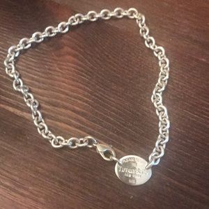 Return to Tiffany oval tag necklace
